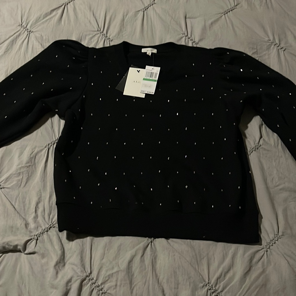 Black Alc Sweater With Diamonds